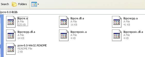PCre Library for Windows 11